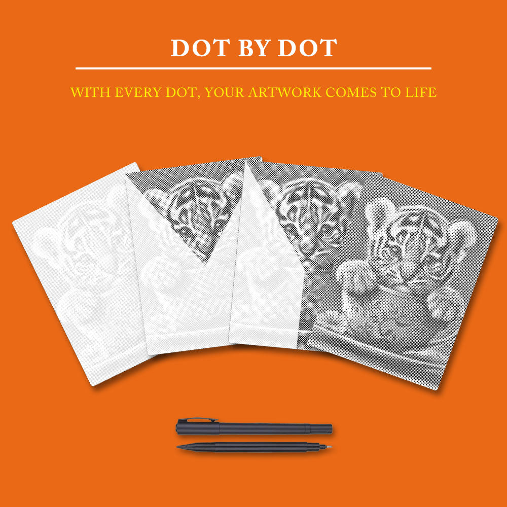 Adorable Tiger Cub - Dot Painting