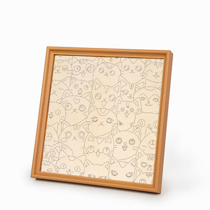 Silly Kitties - Wooden Coloring Puzzle