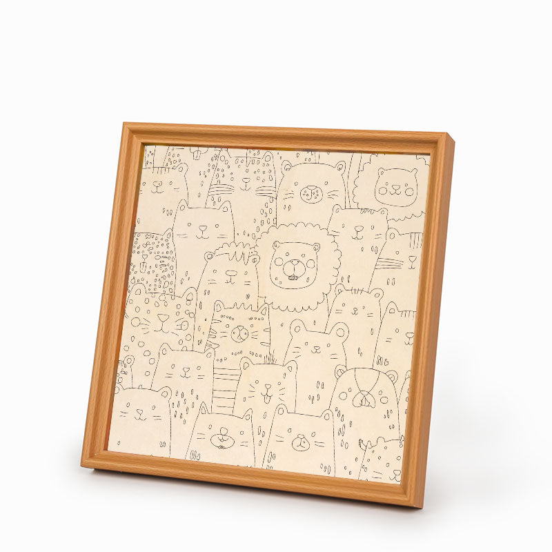 Animal Paradise - Wooden Coloring Puzzle