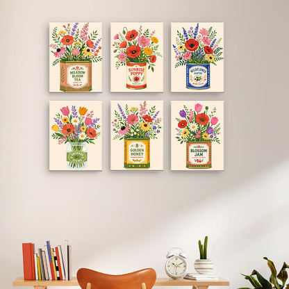 Wildflowers in Vintage Cans