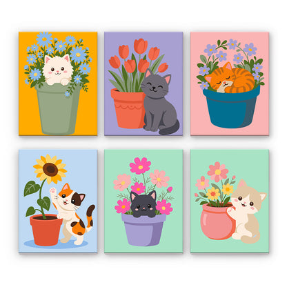 Cats with Flowers