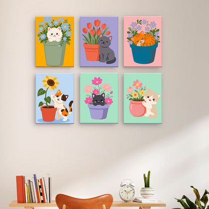 Cats with Flowers