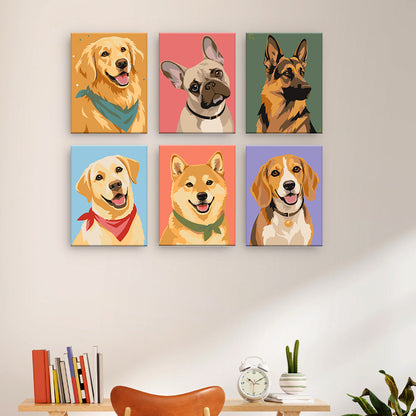 Colorful Dog Portraits