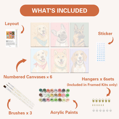 Colorful Dog Portraits