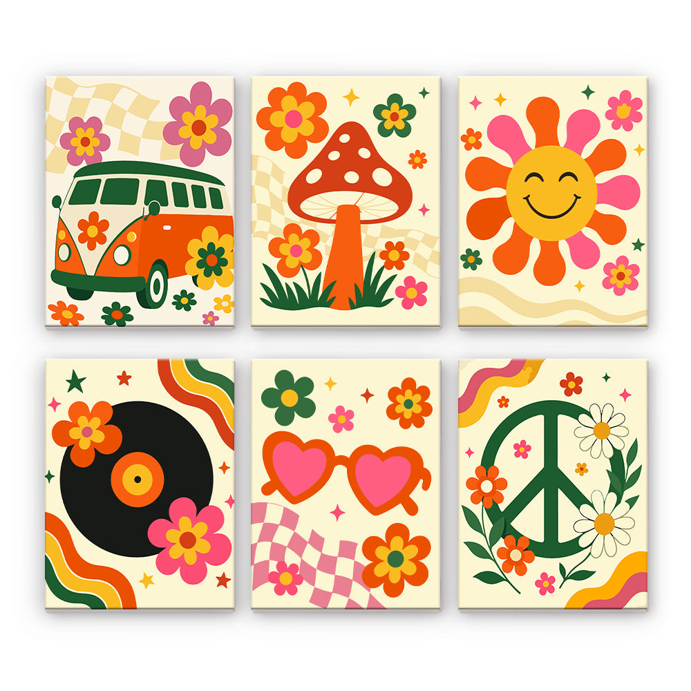 Retro Hippie Icons