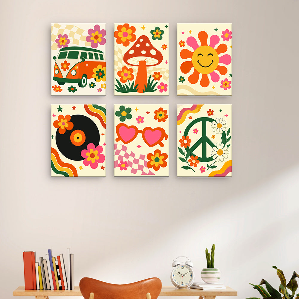 Retro Hippie Icons