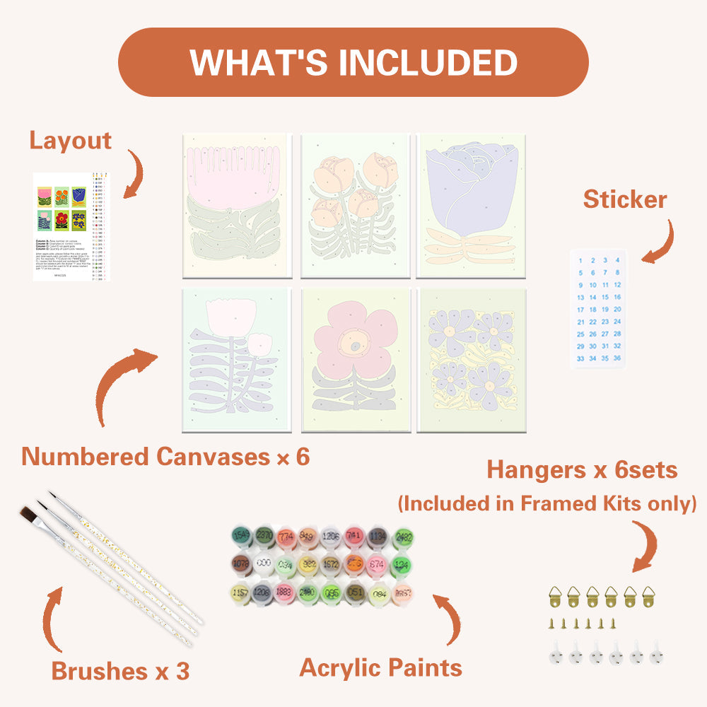 Modern Graphic Flowers