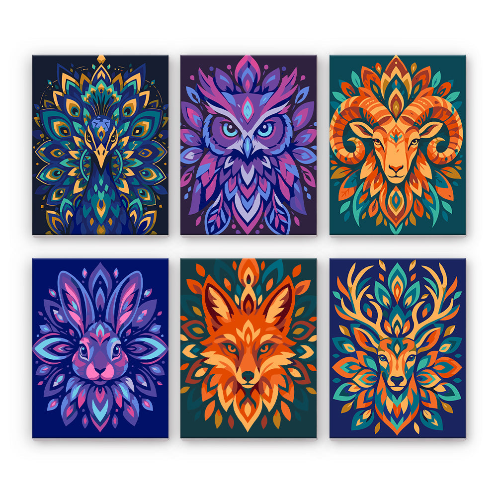 Colorful Animal Mandalas