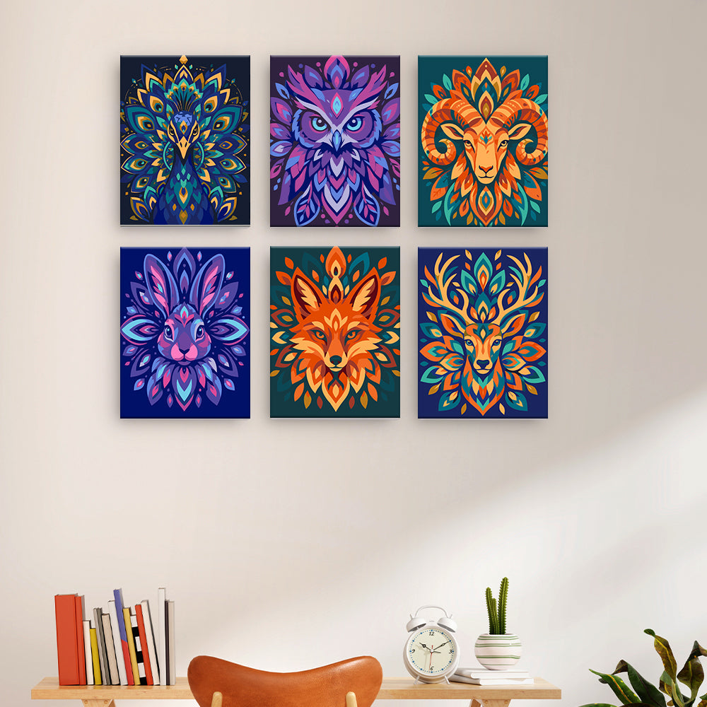 Colorful Animal Mandalas