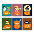 Halloween Cats and Pumpkins