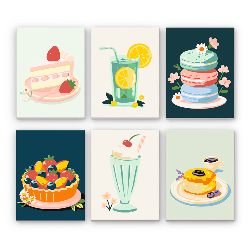 Pastel Desserts and Drinks