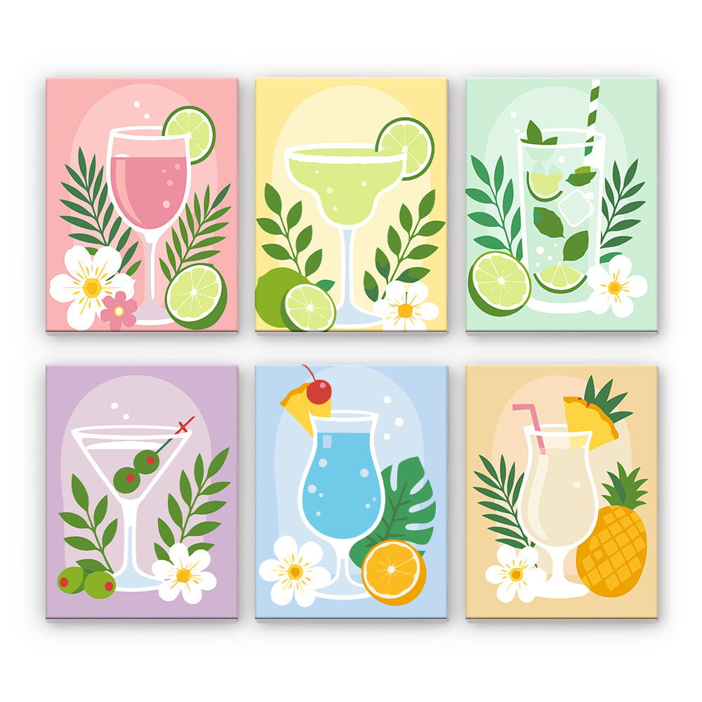 Pastel Tropical Cocktails