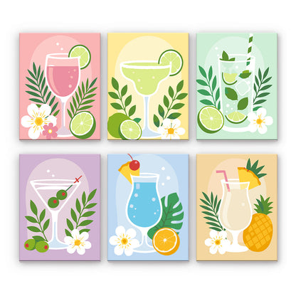 Pastel Tropical Cocktails