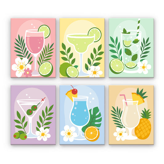 Pastel Tropical Cocktails