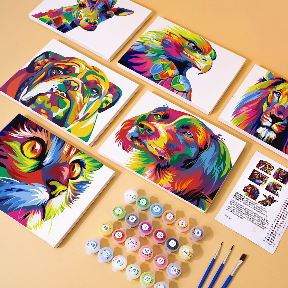 Colorful Animals - Paint by Numbers