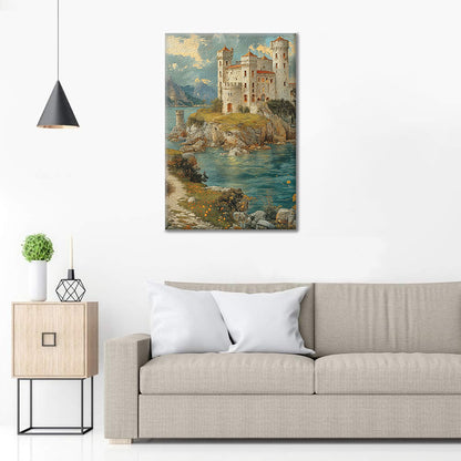 Ancient castle on the sea - Paint by Numbers