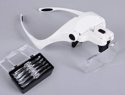 Magnifying Glasses LED Lighted Headband Magnifier Lamp