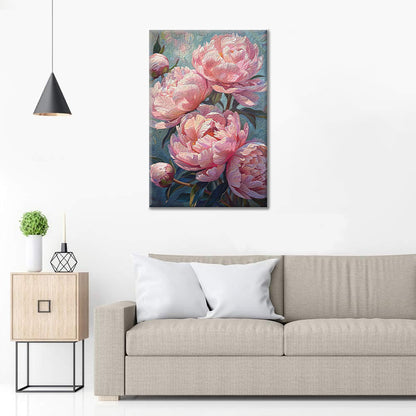 Pivoines roses - Peinture par numéros